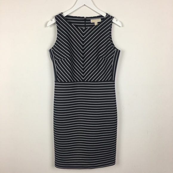 Michael Kors Stripe Dress Size 10 - Picture 1 of 3